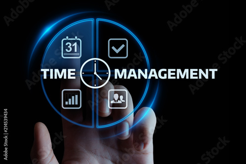 time management project efficiency strategy goals business technology internet concept