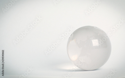small glass globe.isolated on a white background.