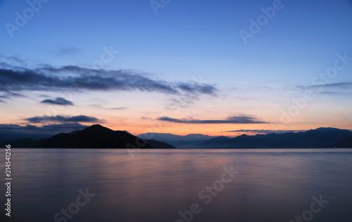 Morning light in lugu lake  lijiang  yunnan  China