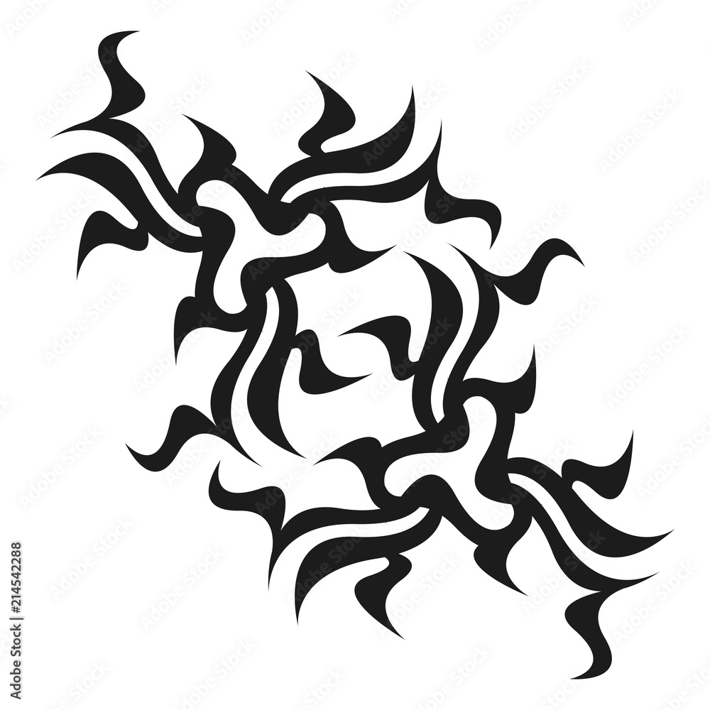 Abstract simple tribal sign. Graphic tattoo design. Abstract simple tribal sign. Graphic tattoo design.