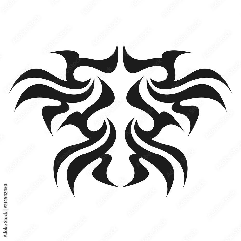 Abstract simple tribal sign. Graphic tattoo design. Abstract simple tribal sign. Graphic tattoo design.