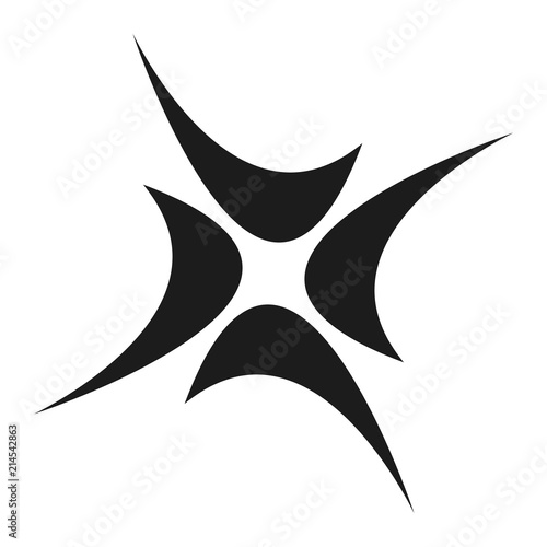 Abstract simple tribal sign. Graphic tattoo design.
