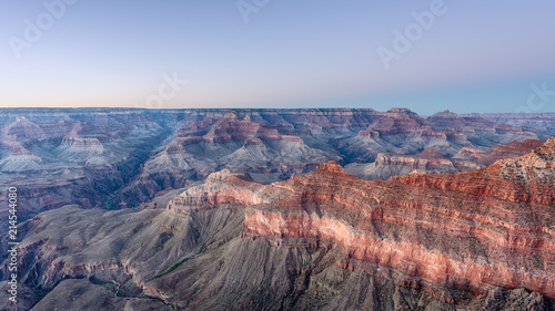 Colorful Grand Canyon after Sunset. Blue Hour HDR from Mather Point.