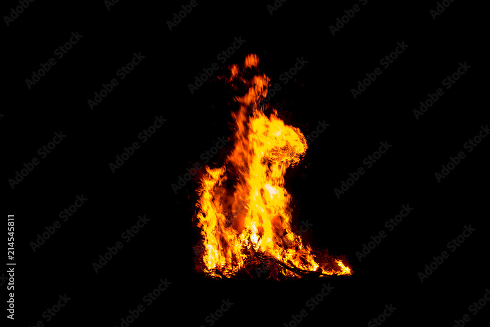 Bonfire blur silhouette Black background light Bonfire blur silhouette Black background light