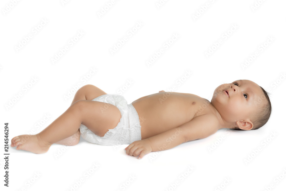 Baby boy portrait isolated on white background. Baby boy portrait isolated on white background.