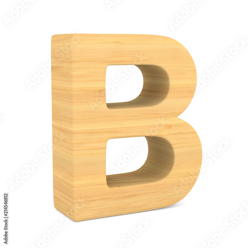 Character B on white background. Isolated 3D illustration