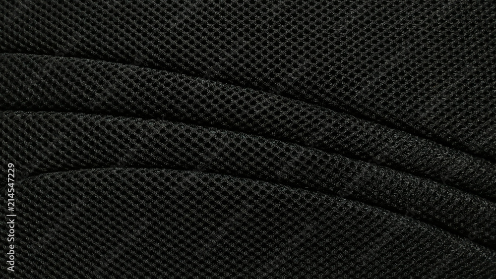 Black nylon fabric pattern texture background. Black nylon fabric pattern texture background.