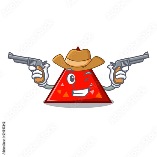 Cowboy triangel character cartoon style