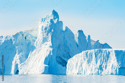 Big icebergs in Ilulissat icefjord, western Greenland