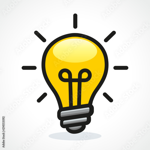 Vector light bulb design icon