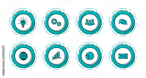Business icons - big collection. Vector.