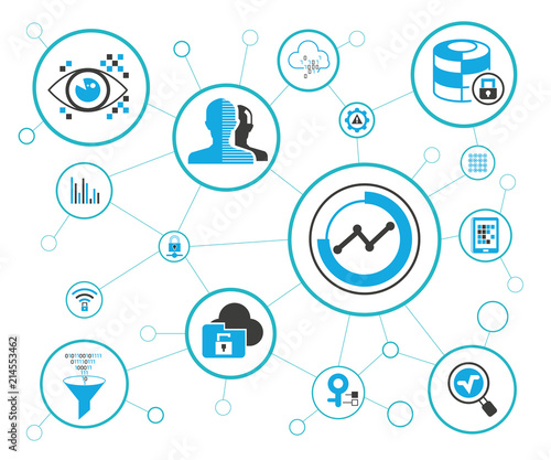 data security, network security concept, vector illustration