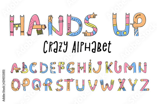 Hands up crazy alphabet