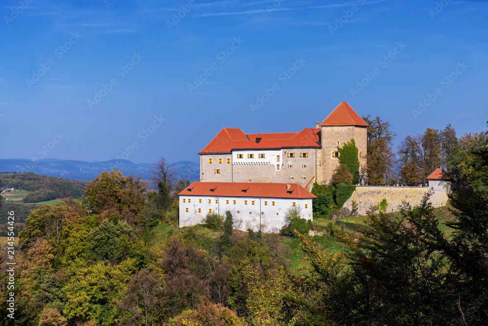 Medieval castle on top of hill