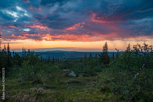 sunrise taken from a mountain in fulufjellet national park 