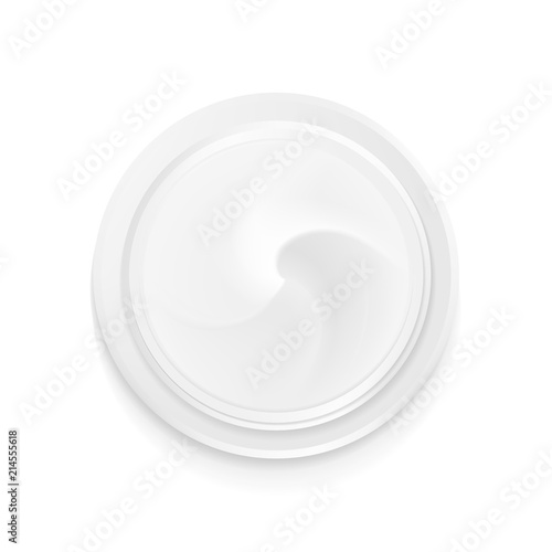 Top view hygienic cream. Illustration isolated on white background. Graphic concept for your design