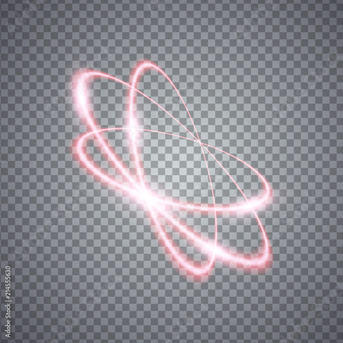 Magic circles light effects. Illustration isolated on transparent background. Graphic concept for your design