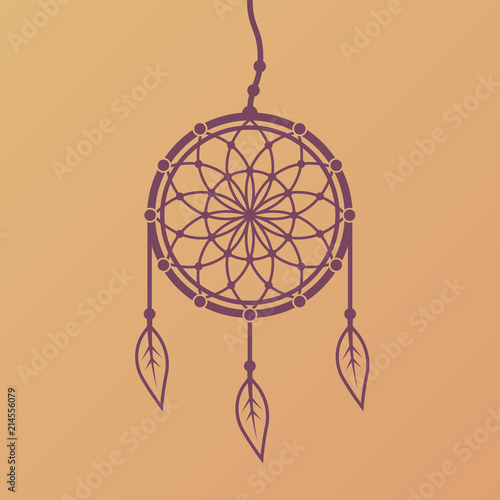 Dreamcatcher vector design element isolated