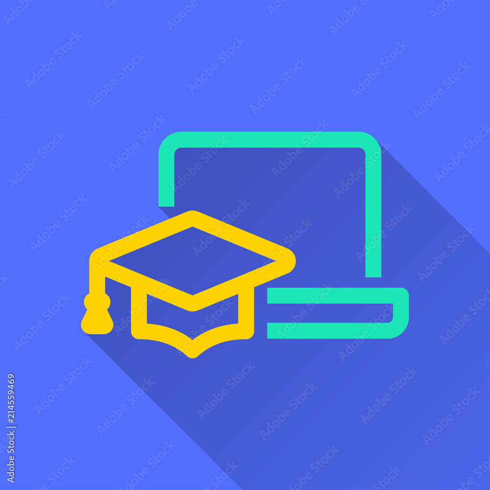 E-learning education vector icon. E-learning education vector icon.