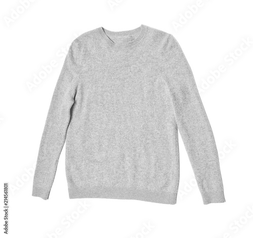 Stylish female sweatshirt on white background