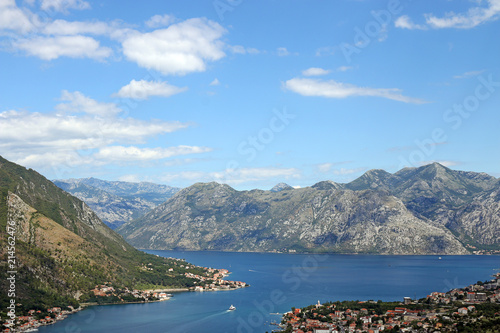 Sea and mountains Bay of Kotor Montenegro summer season