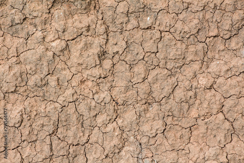 Cracked soil ground