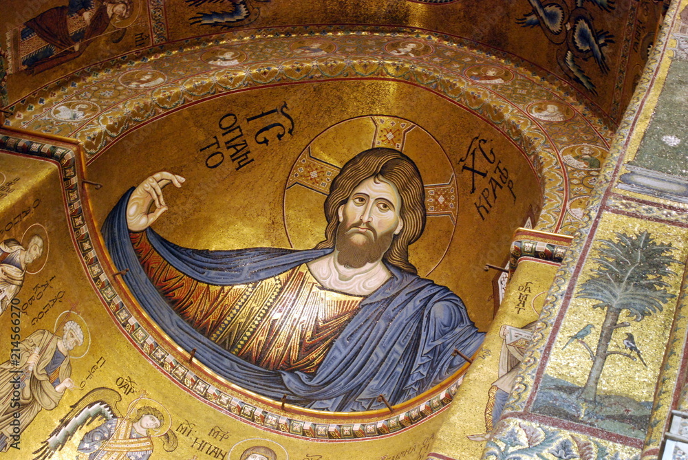 Duomo di Monreale (Palermo) - Il mosaico del Cristo Pantocratore nell'abside