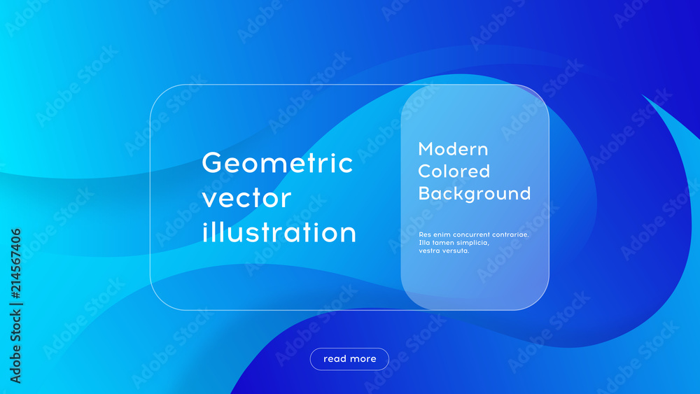 Landing page, blue abstract background, vector geometric illustration with modern gradient, eps10