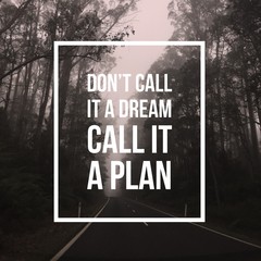 Gordijnen Quotes Quote noem het een plan  © ilovewinter