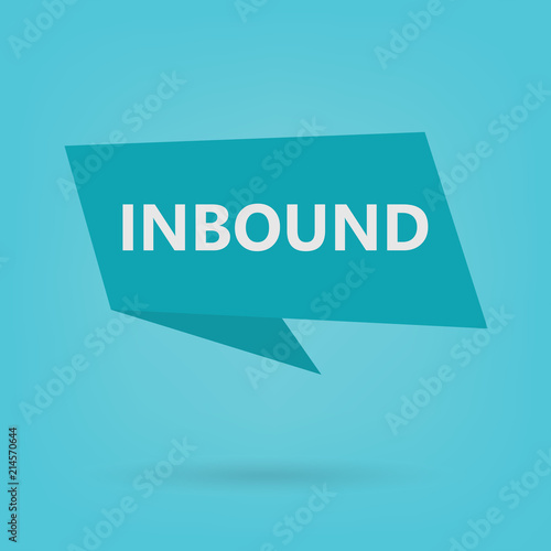 inbound word on sticker- vector illustration