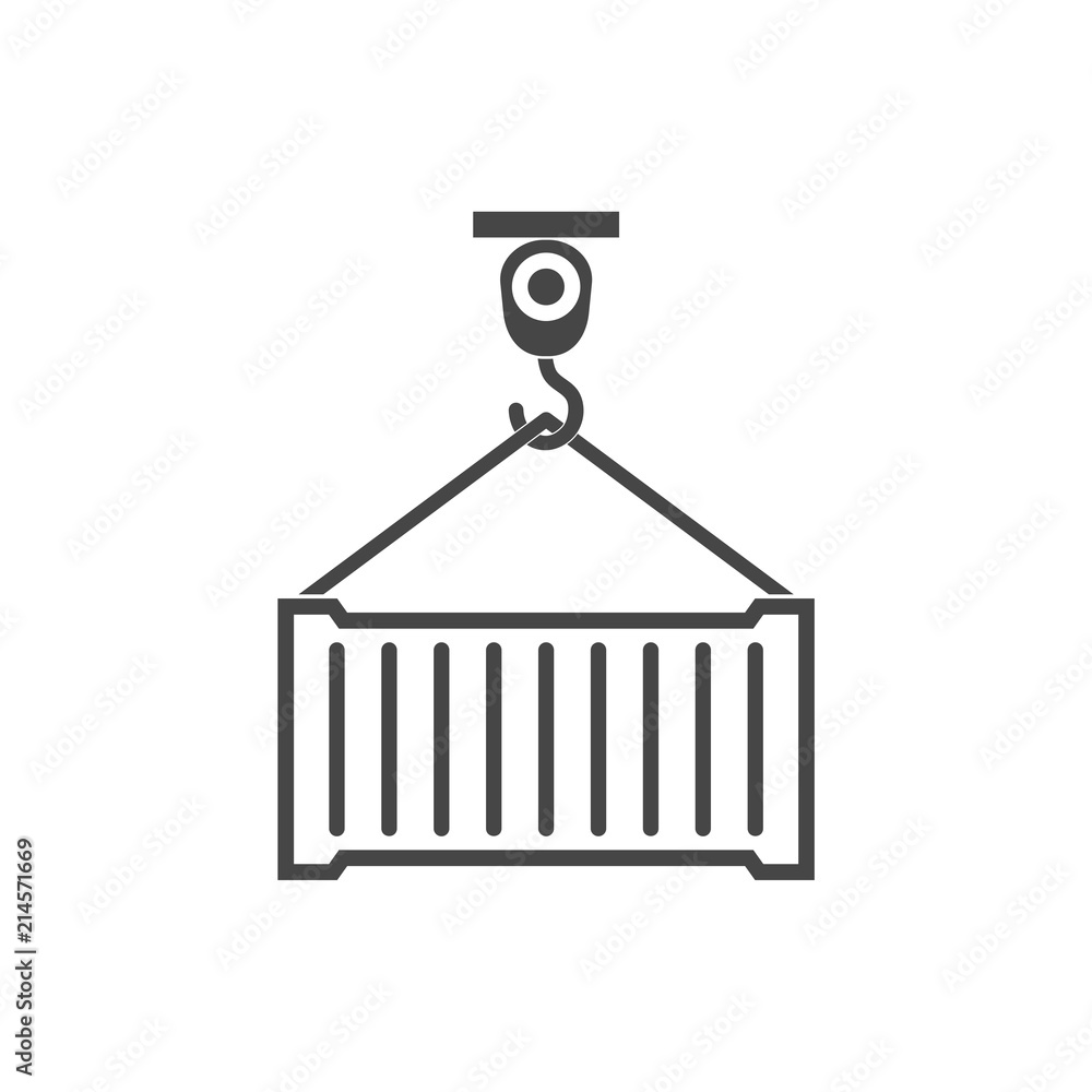 Cargo Container Vector icon