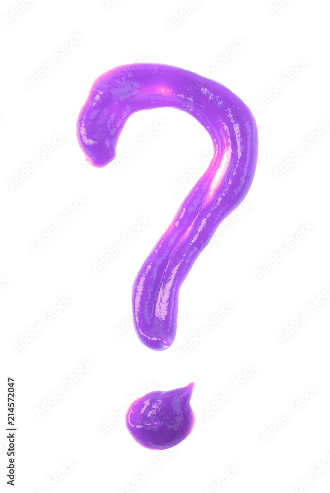 Question mark made of sauce Question mark made of sauce