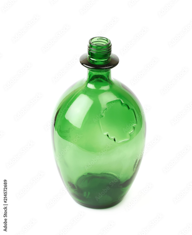Colored glass bottle isolated Colored glass bottle isolated