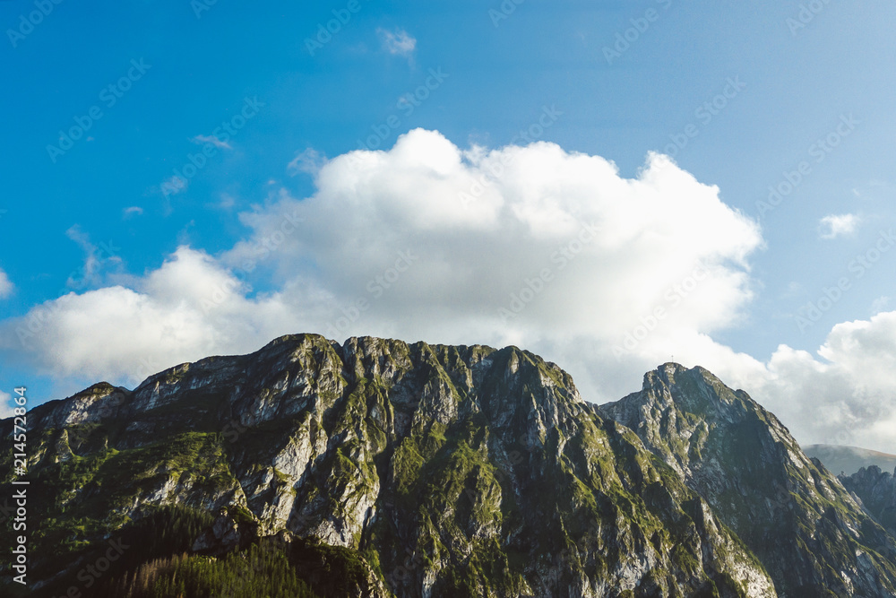 Drone aerial view of High Tatra mountains Drone aerial view of High Tatra mountains