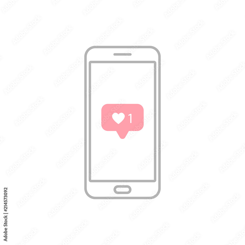 icon like on the screen of a smartphone. vector icon icon like on the screen of a smartphone. vector icon
