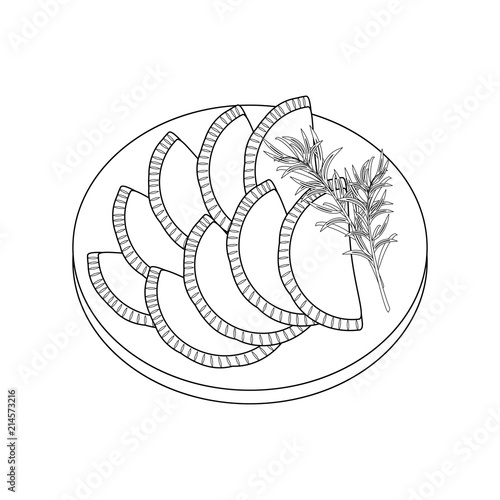 Empanadas coloring page