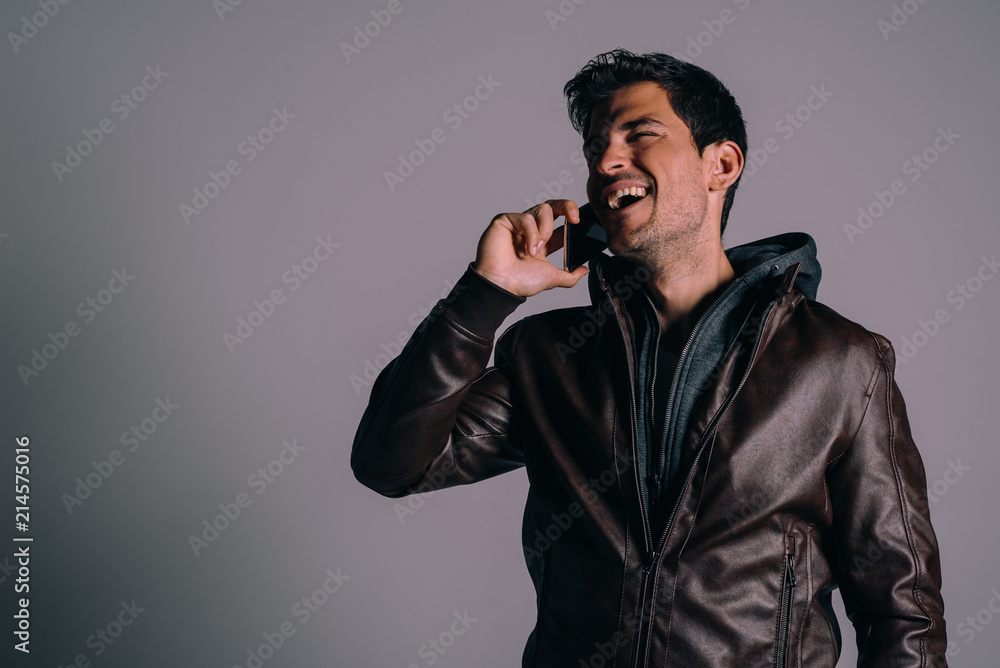Young attractive man on the phone Young attractive man on the phone