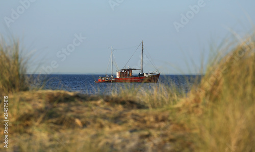 Danish fishing boat in coastal area