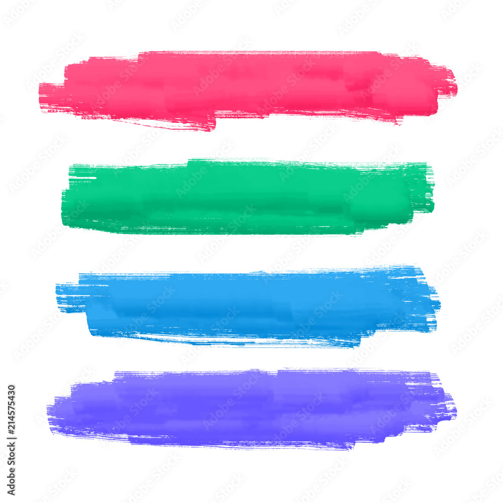 set of four hand painted brush stroke set of four hand painted brush stroke