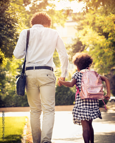 Starts morning with obligation.