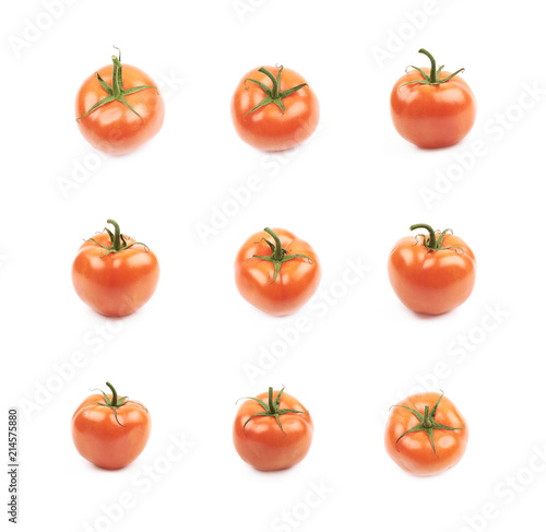 Ripe red tomato isolated