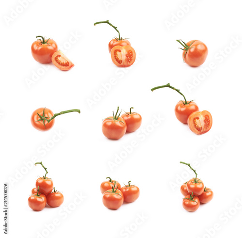 Ripe red tomato isolated