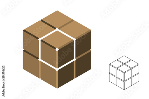 Abstract polygonal broken c...