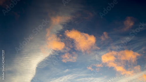 Clouds at sunset, dramatic sky