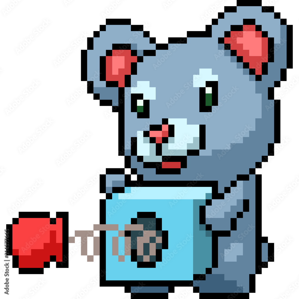 vector pixel art koala toy vector pixel art koala toy