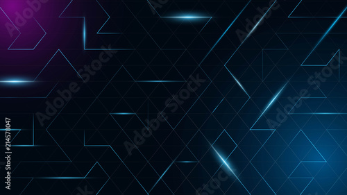 Abstract technological backdrop of luminous lines