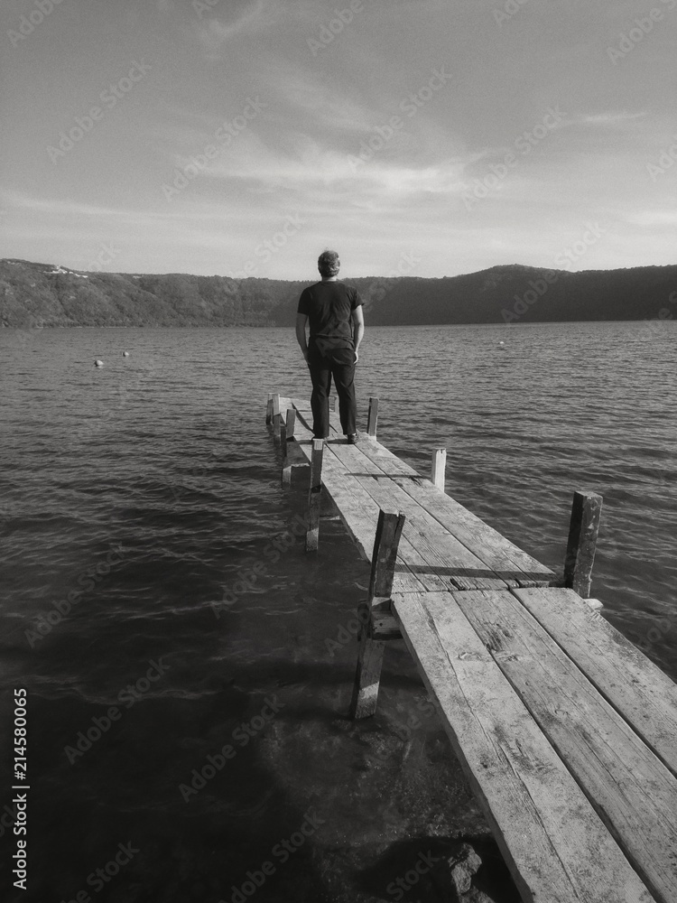 Man on a pier