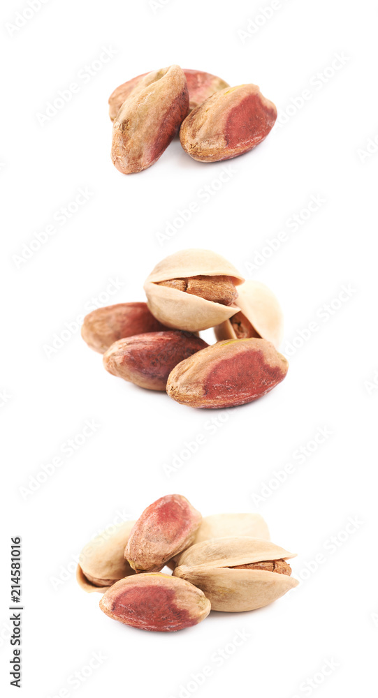 Pile of pistachios isolated Pile of pistachios isolated