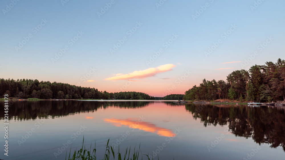 Midsummer sunset in Finnish archipelago.