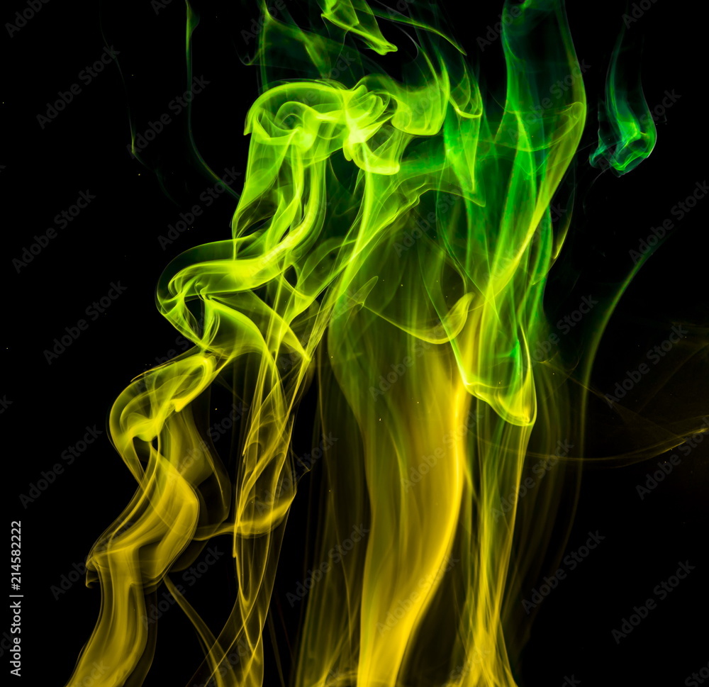 Colored smoke on black background Colored smoke on black background